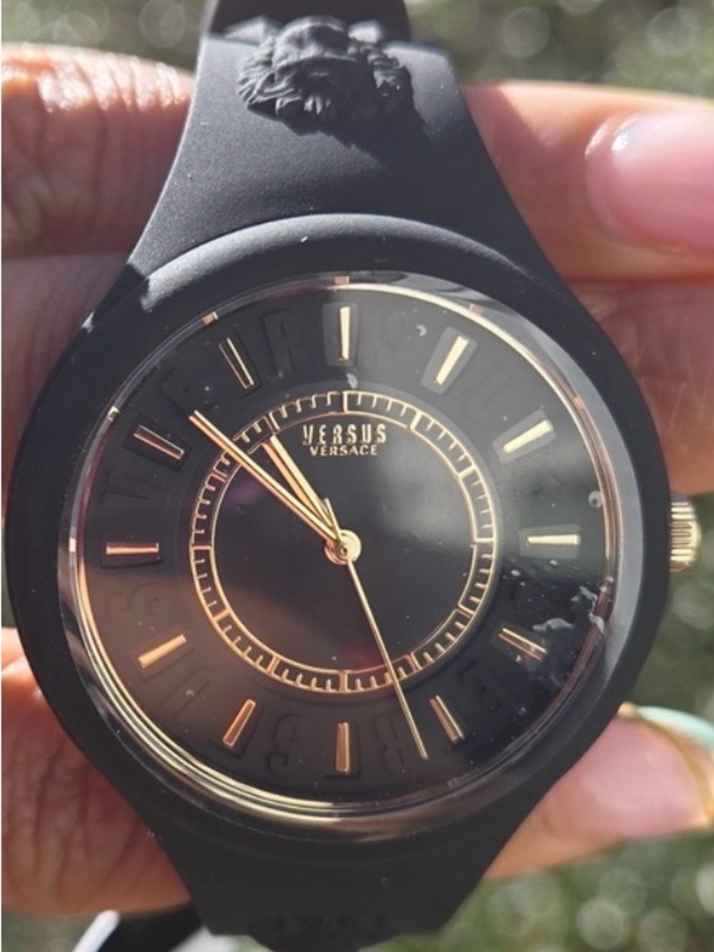 Versace Black Silicone Watch With Lion Case - Picture 3 of 4